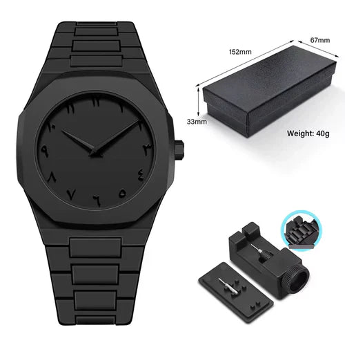 Santoni Black Arabic Watch | Unique Edition for Men