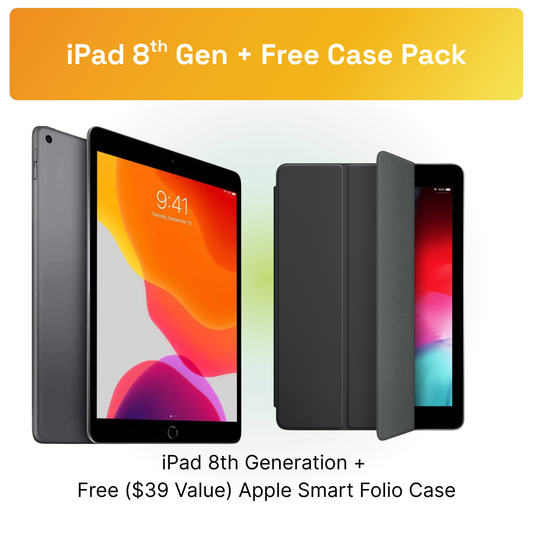 iPad 8th Gen + Free Apple Smart Folio Pack